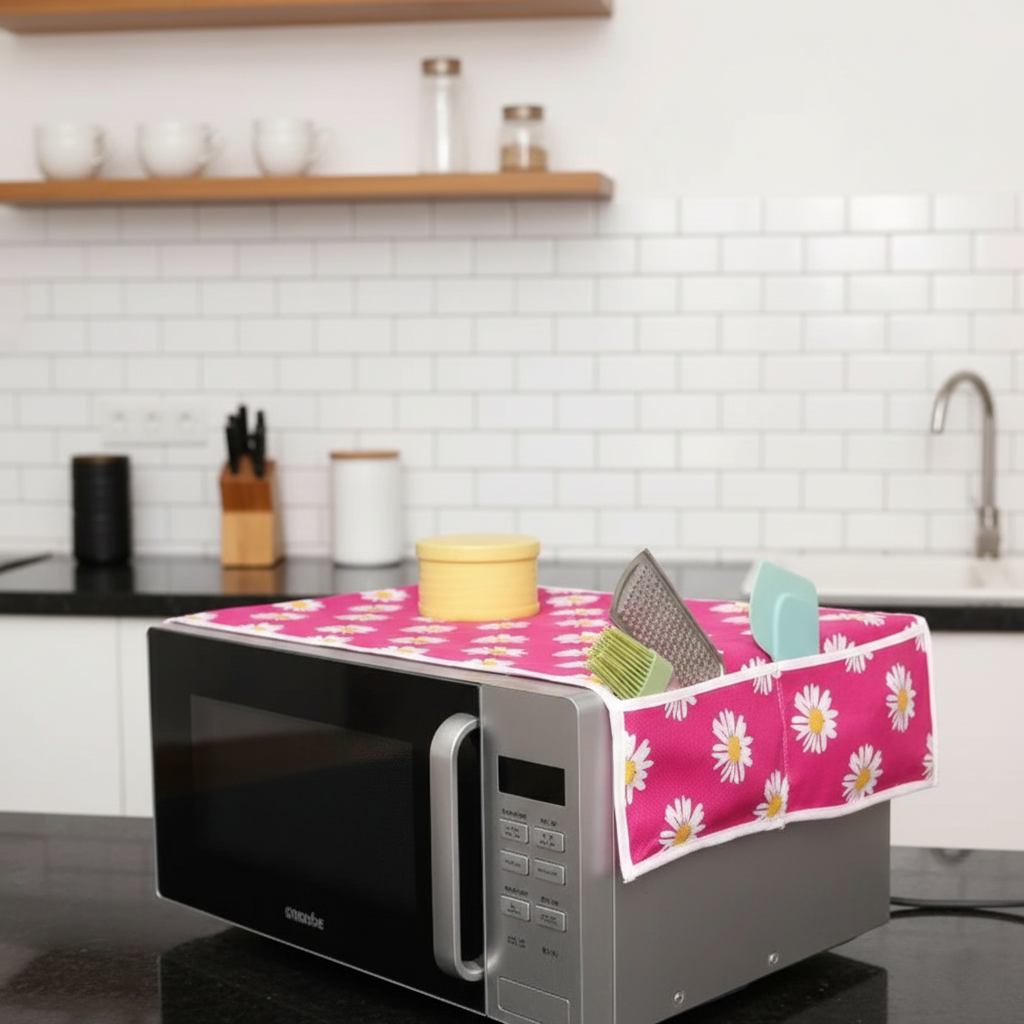 Microwave Cover with Pockets